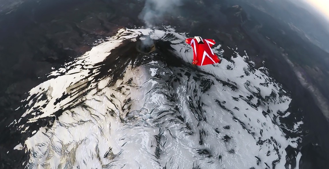 Roberta Mancino's Wingsuit Flight Over An Active Volcano